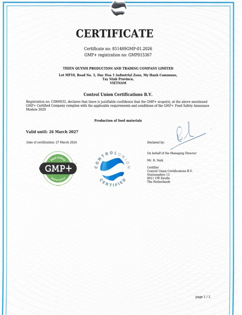 Cert - GMP+ Thien Quynh - address update - 18.08.2026_01